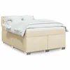 Image de vidaXL Boxspring met matras stof cràmekleurig 140x190 cm3288202