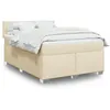 Image de vidaXL Boxspring met matras stof cràmekleurig 160x200 cm3288237