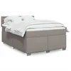 Image de vidaXL Boxspring met matras stof taupe 160x200 cm3288257