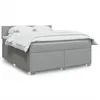 Image de vidaXL Boxspring met matras stof lichtgrijs 180x200 cm3288260