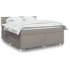 Image de vidaXL Boxspring met matras stof taupe 180x200 cm3288264