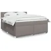 Image de vidaXL Boxspring met matras stof taupe 180x200 cm3288278
