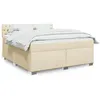 Image de vidaXL Boxspring met matras stof cràmekleurig 180x200 cm3288279