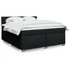 Image de vidaXL Sommier à lattes de lit avec matelas Noir 180x200 cm Tissu 3288283