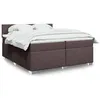 Image de vidaXL Sommier à lattes de lit avec matelas Marron foncé 200x200 cm 3288291