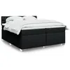 Image de vidaXL Boxspring met matras stof zwart 200x200 cm3288304