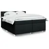 Image de vidaXL Boxspring met matras stof zwart 200x200 cm3288311