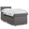 Image de vidaXL Sommier à lattes de lit avec matelas Gris 100x200 cm Similicuir 3288410
