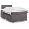 Image de vidaXL Boxspring met matras kunstleer grijs 120x190 cm3288414