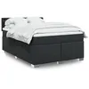 Image de vidaXL Sommier à lattes de lit avec matelas Noir 160x200 cm 3288428