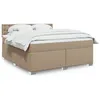 Image de vidaXL Boxspring met matras kunstleer cappuccinokleurig 180x200 cm3288435