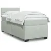 Image de vidaXL Sommier à lattes de lit et matelas Gris clair 80x200 cm Velours, lit, lit à plate-forme, lit à panneaux, meuble de 3288462
