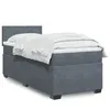 Image de vidaXL Sommier à lattes de lit et matelas Gris foncé 90x190 cm Velours, lit, lit à plate-forme, lit à panneaux, meuble de 3288481