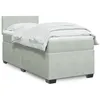 Image de vidaXL Sommier à lattes de lit et matelas Gris clair 90x200 cm Velours, lit, lit à plate-forme, lit à panneaux, meuble de 3288504