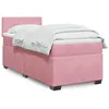 Image de vidaXL Boxspring met matras fluweel roze 90x200 cm3288509