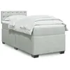 Image de vidaXL Sommier à lattes de lit et matelas Gris clair 90x200 cm Velours 3288510
