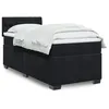 Image de vidaXL Sommier à lattes de lit avec matelas Noir 90x200 cm Velours 3288518