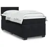 Image de vidaXL Sommier à lattes de lit avec matelas Noir 90x200 cm Velours 3288524