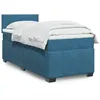 Image de vidaXL Boxspring met matras fluweel blauw 90x200 cm3288526
