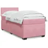 Image de vidaXL Boxspring met matras fluweel roze 100x200 cm3288533