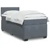 Image de vidaXL Boxspring met matras fluweel donkergrijs 100x200 cm3288535