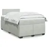 Image de vidaXL Sommier à lattes de lit et matelas gris clair 120x190cm velours, lit, lit à plate-forme, lit à panneaux, meuble de 3288552