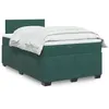 Image de vidaXL Boxspring met matras fluweel donkergroen 120x190 cm3288561