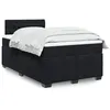Image de vidaXL Sommier à lattes de lit avec matelas noir 120x190 cm velours, lit, lit à plate-forme, lit à panneaux, meuble de 3288566