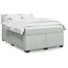 Image de vidaXL Sommier à lattes de lit et matelas Gris clair 140x190cm Velours, lit, lit à plate-forme, lit à panneaux, meuble de 3288606