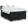 Image de vidaXL Sommier à lattes de lit avec matelas Noir 140x190 cm Velours, lit, lit à plate-forme, lit à panneaux, meuble de 3288614
