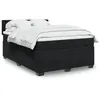 Image de vidaXL Sommier à lattes de lit avec matelas Noir 140x190 cm Velours 3288620