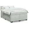 Image de vidaXL Sommier à lattes de lit et matelas Gris clair 160x200cm Velours 3288654
