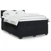 Image de vidaXL Sommier à lattes de lit et matelas Noir 160x200 cm Velours 3288656