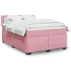 Image de vidaXL Boxspring met matras fluweel roze 160x200 cm3288665