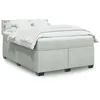 Image de vidaXL Sommier à lattes de lit et matelas Gris clair 160x200cm Velours 3288666