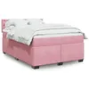 Image de vidaXL Boxspring met matras fluweel roze 160x200 cm3288671