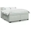 Image de vidaXL Sommier à lattes de lit et matelas Gris clair 180x200cm Velours 3288672
