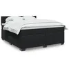 Image de vidaXL Boxspring met matras fluweel zwart 180x200 cm3288674