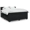 Image de vidaXL Boxspring met matras fluweel zwart 180x200 cm3288680