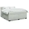 Image de vidaXL Sommier à lattes de lit et matelas Gris clair 180x200cm Velours 3288684