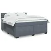 Image de vidaXL Boxspring met matras fluweel donkergrijs 180x200 cm3288685
