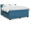 Image de vidaXL Boxspring met matras fluweel blauw 180x200 cm3288688