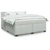 Image de vidaXL Sommier à lattes de lit et matelas Gris clair 180x200cm Velours 3288690