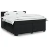 Image de vidaXL Boxspring met matras fluweel zwart 180x200 cm3288692