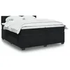 Image de vidaXL Boxspring met matras fluweel zwart 200x200 cm3288698