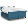 Image de vidaXL Boxspring met matras fluweel blauw 200x200 cm3288700