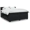 Image de vidaXL Boxspring met matras fluweel zwart 200x200 cm3288704