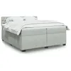 Image de vidaXL Sommier à lattes de lit et matelas Gris clair 200x200cm Velours 3288708