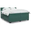 Image de vidaXL Boxspring met matras fluweel donkergroen 200x200 cm3288711
