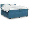 Image de vidaXL Boxspring met matras fluweel blauw 200x200 cm3288712
